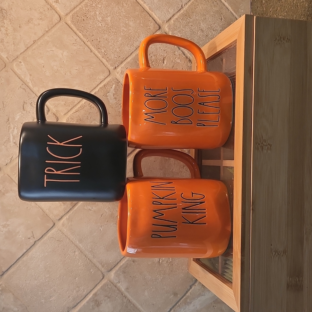 Rae Dunn Bundle of 3 Coffee Mugs Halloween 2022 New Release "NEW"